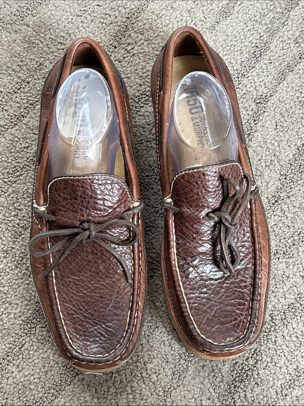 JOHNSON & MURPHEY Men's Leather Tassel Slip-On LOAFERS Size 9.5M Brown